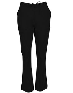 LADIES SEMI-ELASTIC WAIST TIE SOLID COLOUR SCRUB PANTS - M9720