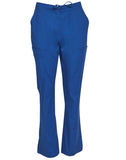 LADIES SEMI-ELASTIC WAIST TIE SOLID COLOUR SCRUB PANTS - M9720