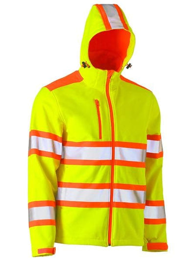 Bisley Taped Double Hi Vis Soft Shell Jacket (BJ6222T)