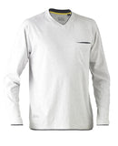 Bisley Flex & Move Cotton Tee V-Neck Long Sleeved