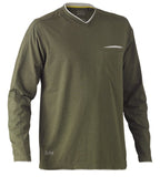 Bisley Flex & Move Cotton Tee V-Neck Long Sleeved