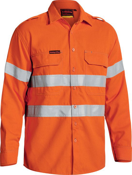 Bisley Workwear Tencate Tecasafe Plus 480 Taped Hi Vis Fr Vented Shirt BS8238T main image 0