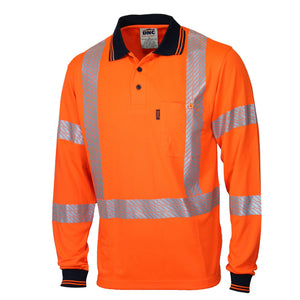 DNC HiVis Segmented Tape X Back Polo -Long Sleeve (3510)