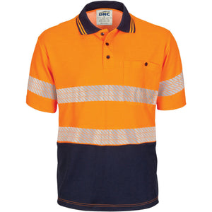 DNC HiVis Segment Taped Cotton Backed Polo - Short Sleeve (3517)