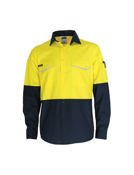 DNC Two-Tone RipStop Cotton Cool Shirt, Long Sleeve (3586)