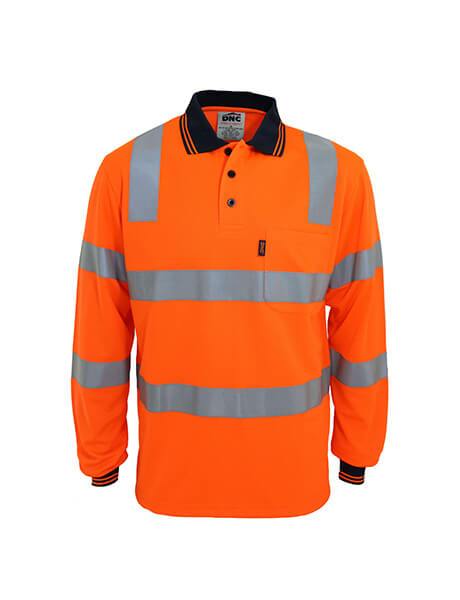 DNC HiVis Biomotion Tapped Polo Long Sleeve (3713)