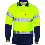 DNC HiVis D/N Cool Breathe Long Sleeve Polo Shirt with CSR Reflective Tape (3716)