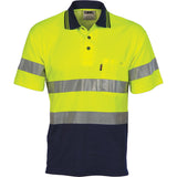 DNC HiVis Cotton Back Short Sleeve Polo with generic Reflective Tape (3717)