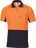 DNC HiVis Cotton Backed Cool-Breeze Contrast Polo - Short Sleeve (3719)