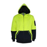 DNC HiVis Two Tone Full Zip Super Fleecy Hoodie (3722)