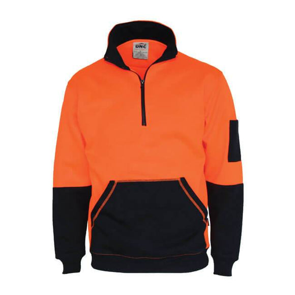 DNC HiVis 1/2 Zip Super Fleece (3724)