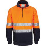 HIVIS 1/2 ZIP FLEECY WITH HOOP PATTERN CSR R/TAPE