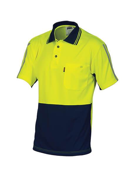 DNC HiVis Cool Breathe Stripe Polo - Short Sleeve (3755)