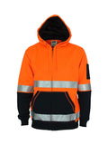 DNC HiVis Two Tone Full Zip Super Fleecy Hoodie with CSR Reflective Tape (3788)