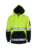 DNC HiVis Two Tone Full Zip Super Fleecy Hoodie with CSR Reflective Tape (3788)