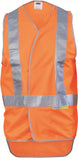 DNC Day/Night Cross Back Safety Vest with Tail (3802)
