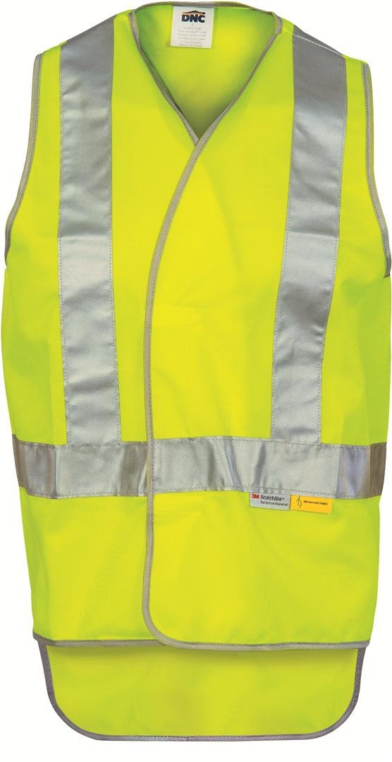 DNC Day/Night Cross Back Safety Vest with Tail (3802)