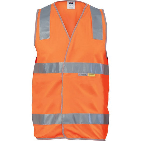 DNC Day/Night Safety Vest with Hoop & Shoulder Generic R/Tape (3503)