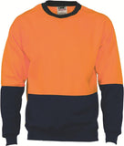 DNC HiVis Two tone Fleecy Sweat Shirt, Crew Neck (3821)