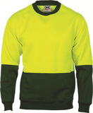 DNC HiVis Two tone Fleecy Sweat Shirt, Crew Neck (3821)