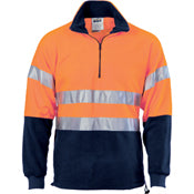 DNC HiVis Two Tone 1/2 Zip Polar Fleece with CSR Reflective Tape (3829)