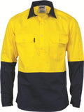 DNC HiVis Two Tone Cool-Breeze Cotton Shirt - Long Sleeve (3840)