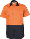 DNC HiVis Two Tone Cool-Breeze Cotton Shirt - Short Sleeve (3839)