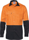 DNC HiVis Two Tone Cool-Breeze Cotton Shirt - Long Sleeve (3840)