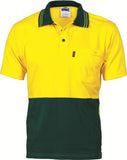 DNC HiVis Cool-Breeze Cotton Jersey Short Sleeve Polo Shirt with Under Arm Cotton Mesh (3845)