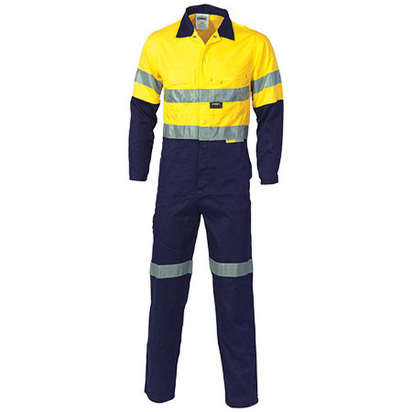 DNC HiVis Two Tone Cotton Coverall with 3M R/Tape (3855)