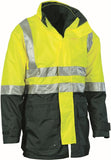 DNC HiVis 4 in 1 Two Tone Breathable Jacket with Vest and 3M R/Tape (3864)