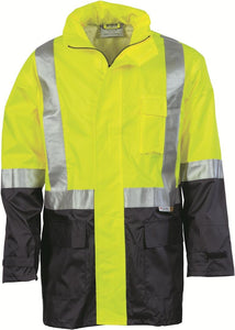 DNC HiVis Two Tone Lightweight Rain Jacket with 3M R/Tape (3879)