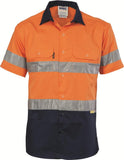 DNC HiVis Two Tone Cool-Breeze Cotton Shirt with 3M Reflective Tape, Short Sleeve (3887)
