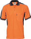 DNC HiVis Poly/Cotton Contrast Panel Polo - Short Sleeve (3895)