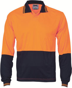 DNC HiVis Two Tone Food Industry Polo, Long Sleeve (3904)