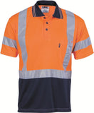 DNC HiVis D/N Cool Breathe Polo Shirt with Cross Back R/Tape - Short Sleeve (3912)