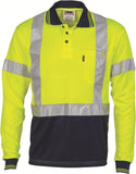 DNC HiVis D/N Cool Breathe Polo Shirt with Cross Back R/Tape - Long Sleeve (3914)