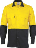 DNC HiVis 3 Way Cool-Breeze Cotton Shirt - Long Sleeve (3938)
