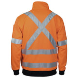 DNC Hivis "X" Back 1/2 Zip Cotton Jumper (3952)