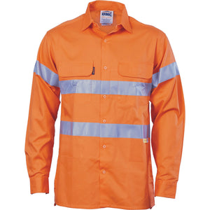 DNC HiVis Cool-Breeze Long Sleeve Cotton Shirt with 3M Value Reflective Tape (3987)