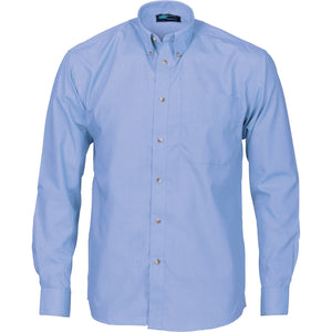 DNC Polyester Cotton Chambray Business Shirt - Long Sleeve (4122)