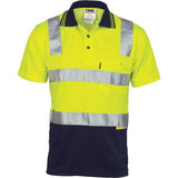 DNC Cotton Back HiVis Two Tone Polo Shirt with CSR Reflective Tape - Short Sleeve (3817)