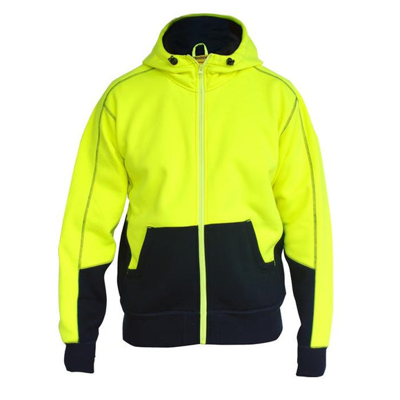 Bisley Hi Vis Zip Front Fleece Hoodie (BK6819)