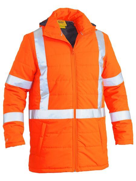 Bisley Taped Hi Vis Puffer Jacket with X Back (BJ6379XT)