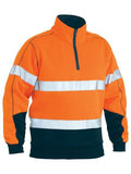 Bisley Taped Hi Vis 1/4 Zip Fleece Pullover (BK6989T)