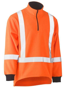 Bisley X Taped TTMC Hi Vis Polar Fleece 1/4 Zip Pullover (BK6249XT)