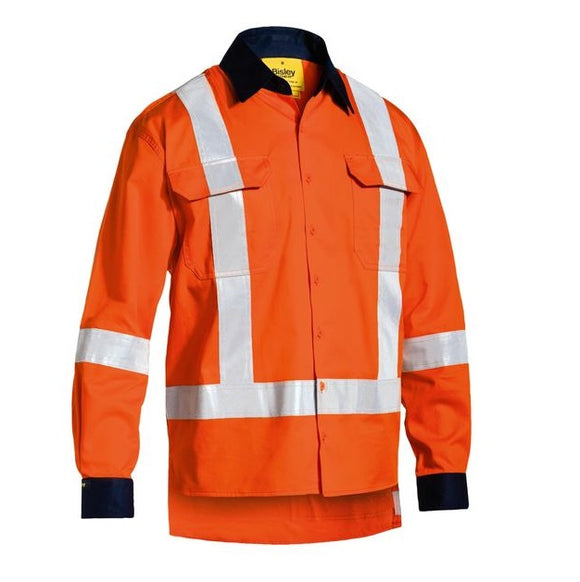 Bisley Taped Hi Vis TTMC Cool Lightweight Drill Shirt (BS6248T)