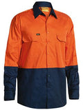 Bisley Hi Vis Cool Lightweight Drill Shirt Contrast Collar (BS6895)