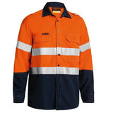 Bisley - TenCate Tecasafe® Plus 580 Taped Hi Vis Lightweight FR Vented Shirt Long Sleeve (BS8098T)