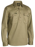 Bisley Closed Front Cotton Drill Shirt, Two Button Cuff (BSC6433)